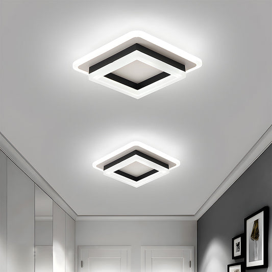 Slanke Vierkante LED Plafondlamp Minimalistische Opbouw