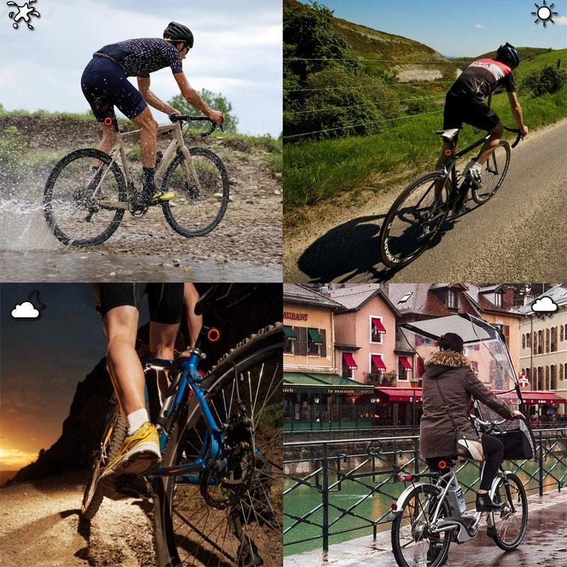 Slimme fietsachterlicht USB-oplaadbaar waterdicht LED achterveiligheidslicht