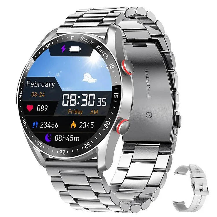 Slimme fitnesswatch met hartslag-, bloeddruk- en activiteitsregistratie