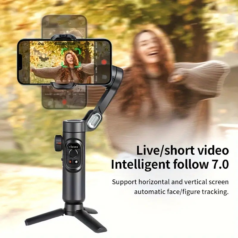 SmartPro smartphone gimbal stabilisator opvouwbaar 3-assig handapparaat