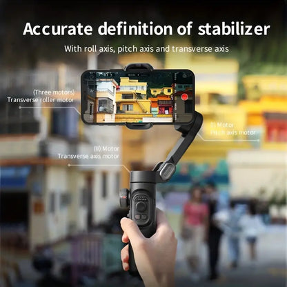 SmartPro smartphone gimbal stabilisator opvouwbaar 3-assig handapparaat