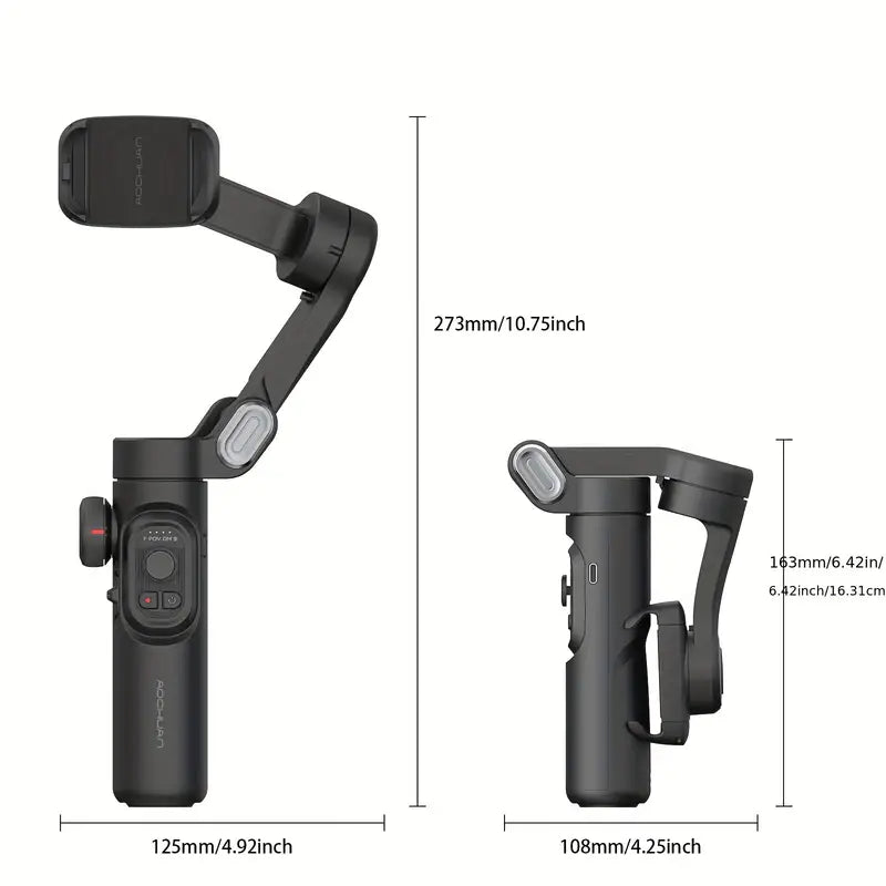 SmartPro smartphone gimbal stabilisator opvouwbaar 3-assig handapparaat