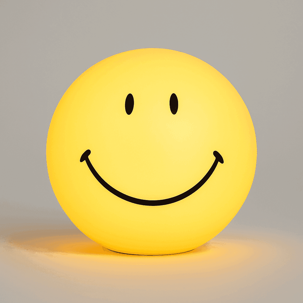 SmileyGlow ściemniana lampa nocna LED z ciepłym światłem ambientowym