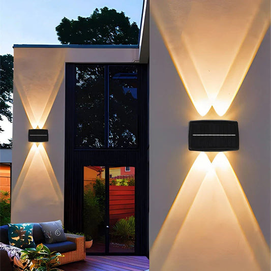 Zonne-LED buitenmuurverlichting waterdichte energiebesparende tuinlamp