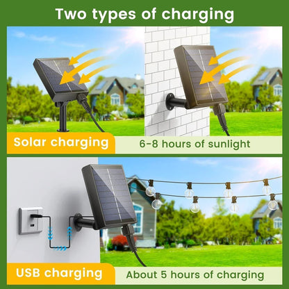 Solarne lampki łańcuchowe 20 m LED z pilotem do użytku zewnętrznego