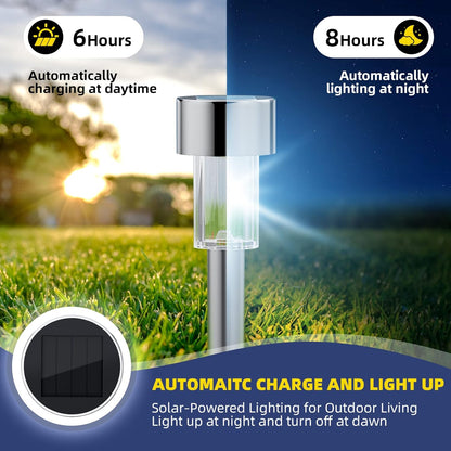 SolarGlow Außen Gartenleuchten Wasserdicht Solarbetriebene Wegbeleuchtung