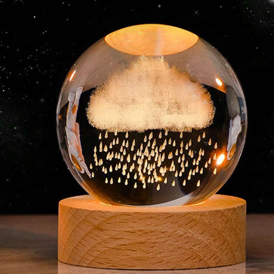 SolarSphere Kristallen Zonnestelsel LED Licht Educatieve Decoratieve Display