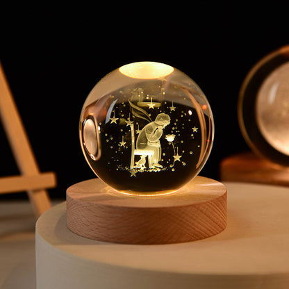 SolarSphere Kristallen Zonnestelsel LED Licht Educatieve Decoratieve Display