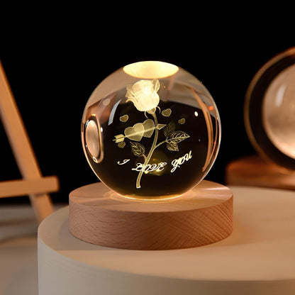 SolarSphere Kristallen Zonnestelsel LED Licht Educatieve Decoratieve Display