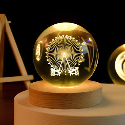 SolarSphere Kristallen Zonnestelsel LED Licht Educatieve Decoratieve Display