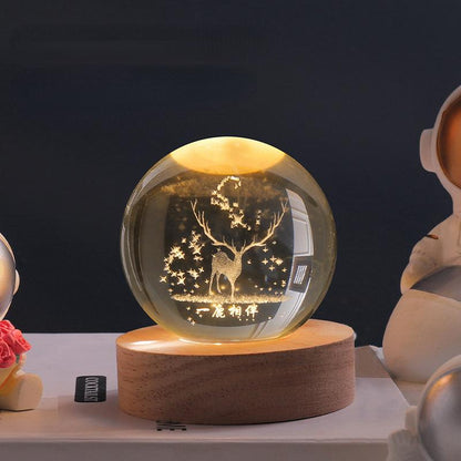 SolarSphere Kristallen Zonnestelsel LED Licht Educatieve Decoratieve Display