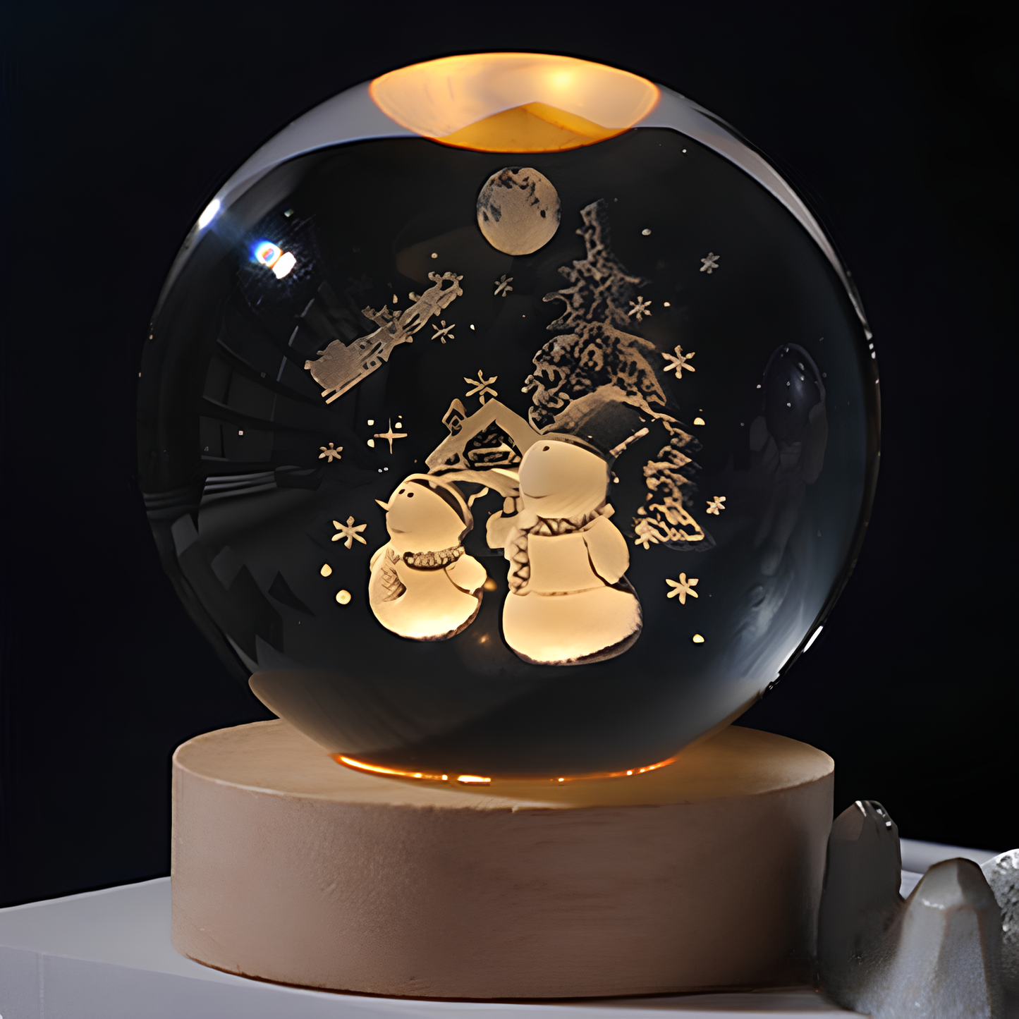 SolarSphere Kristallen Zonnestelsel LED Licht Educatieve Decoratieve Display