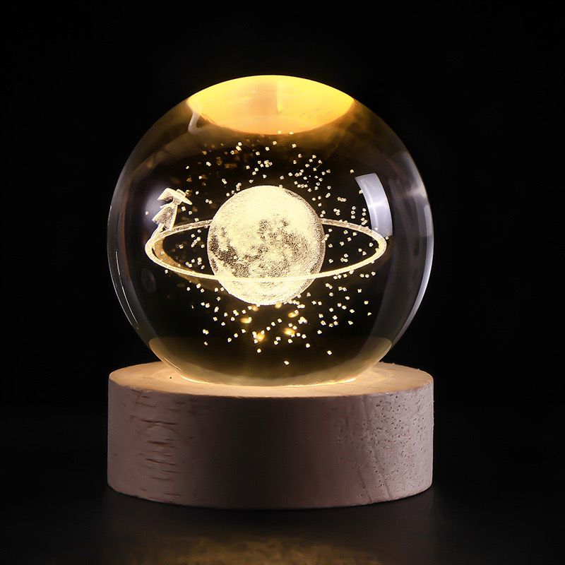 SolarSphere Kristallen Zonnestelsel LED Licht Educatieve Decoratieve Display