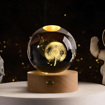 SolarSphere Kristallen Zonnestelsel LED Licht Educatieve Decoratieve Display
