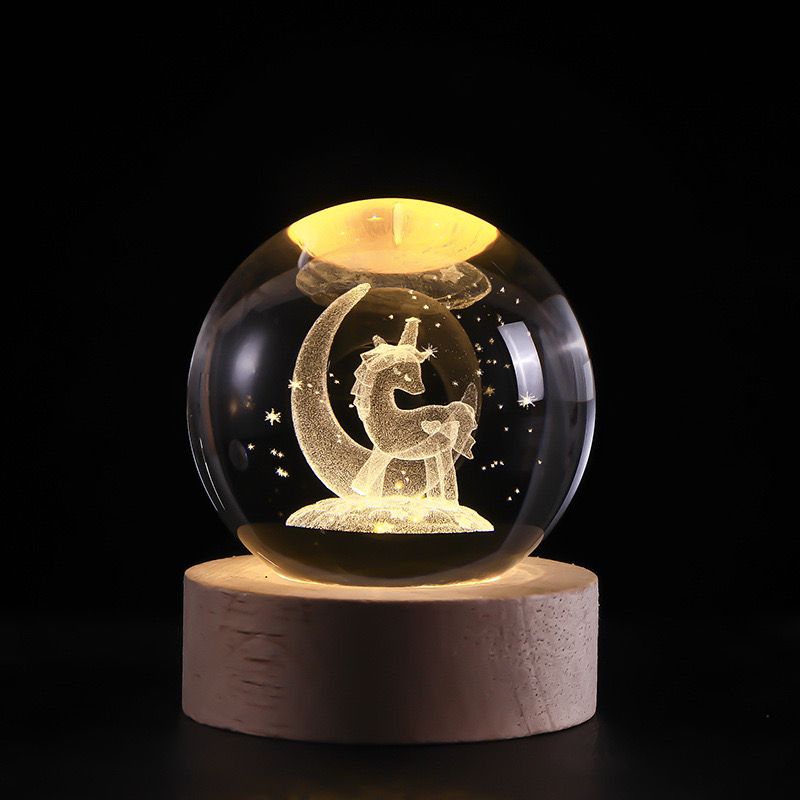 SolarSphere Kristallen Zonnestelsel LED Licht Educatieve Decoratieve Display