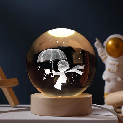 SolarSphere Kristallen Zonnestelsel LED Licht Educatieve Decoratieve Display