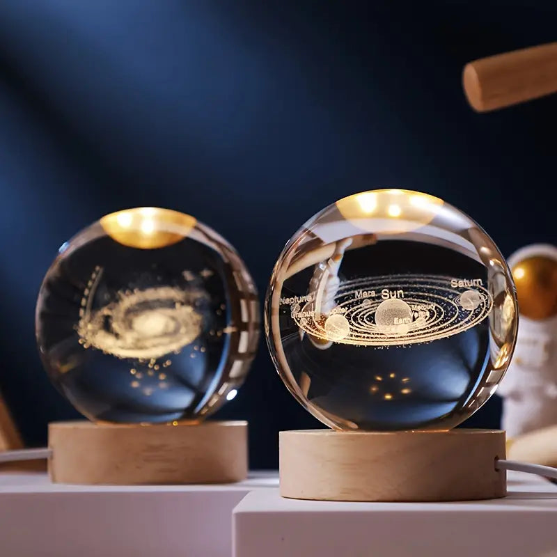 SolarSphere Kristallen Zonnestelsel LED Licht Educatieve Decoratieve Display