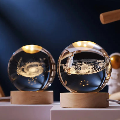 SolarSphere Kristallen Zonnestelsel LED Licht Educatieve Decoratieve Display