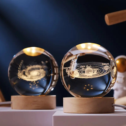 SolarSphere Kristallen Zonnestelsel LED Licht Educatieve Decoratieve Display