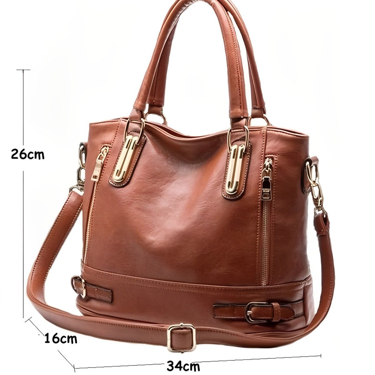 Sophie Vintage Style PU Leather Crossbody Handbag Elegant Classic Shoulder Bag