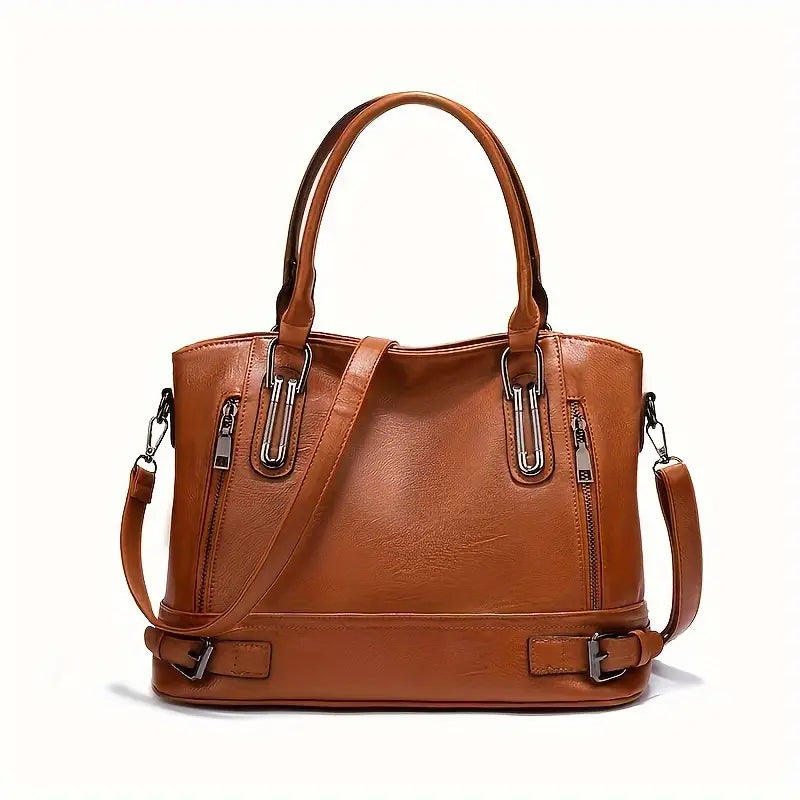 Sophie Vintage Style PU Leather Crossbody Handbag Elegant Classic Shoulder Bag