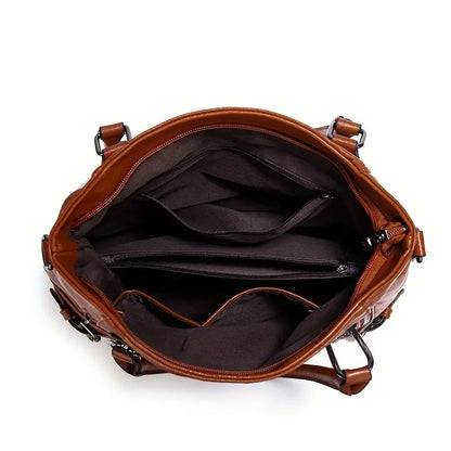 Sophie Vintage Style PU Leather Crossbody Handbag Elegant Classic Shoulder Bag