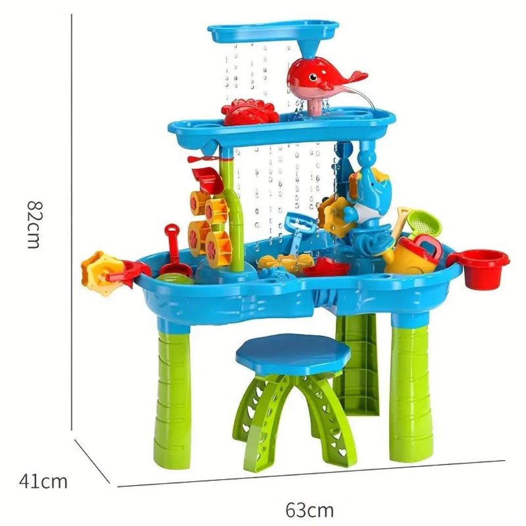 Stół do zabawy SplashTower 3-poziomowy z piaskiem i wodą