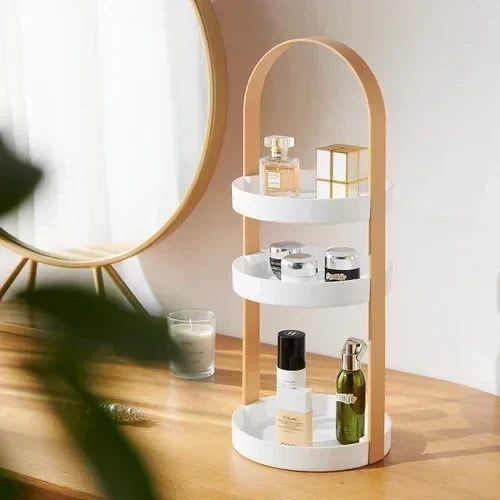 Stackable Makeup and Cosmetics Organizer with Space-Saving Design