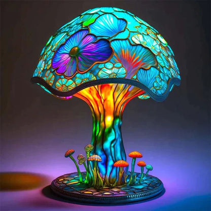 Gekleurde glas kunst tafellamp elegante decoratieve lamp