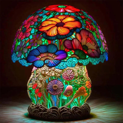 Gekleurde glas kunst tafellamp elegante decoratieve lamp