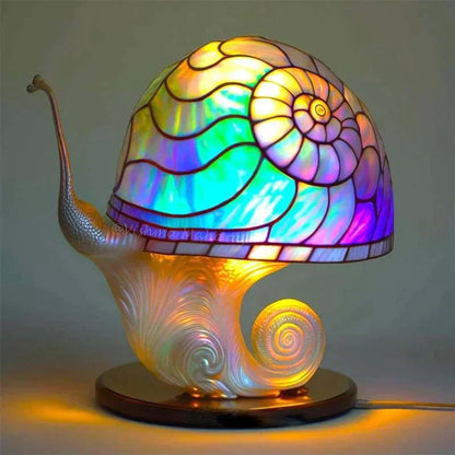 Gekleurde glas kunst tafellamp elegante decoratieve lamp