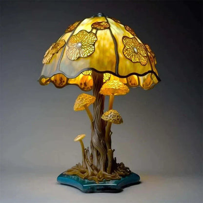 Gekleurde glas kunst tafellamp elegante decoratieve lamp