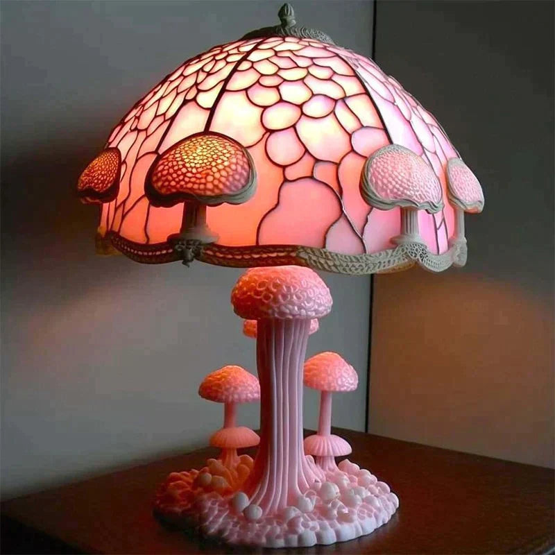 Gekleurde glas kunst tafellamp elegante decoratieve lamp