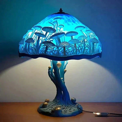 Gekleurde glas kunst tafellamp elegante decoratieve lamp