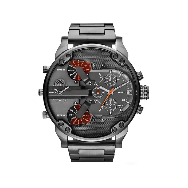 Stainless Steel Chronograph Quartz Watch Elegant Men’s Luxury Timepiece