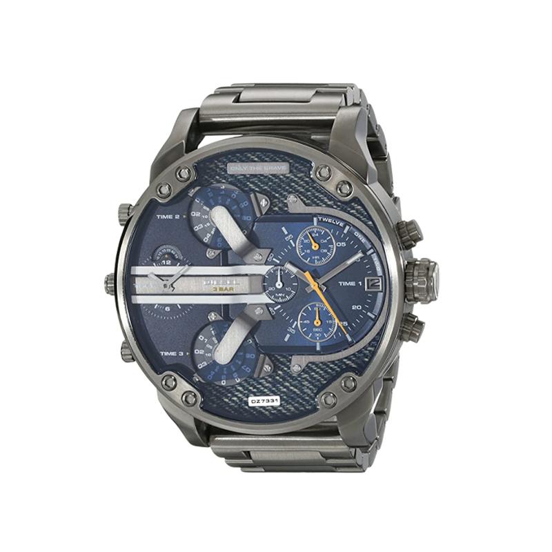 Stainless Steel Chronograph Quartz Watch Elegant Men’s Luxury Timepiece