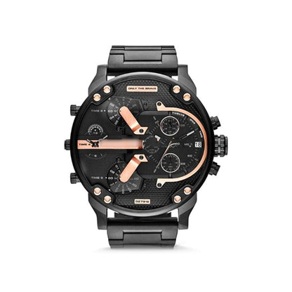 Stainless Steel Chronograph Quartz Watch Elegant Men’s Luxury Timepiece
