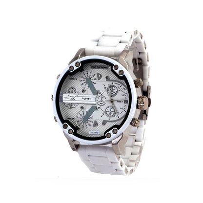Stainless Steel Chronograph Quartz Watch Elegant Men’s Luxury Timepiece