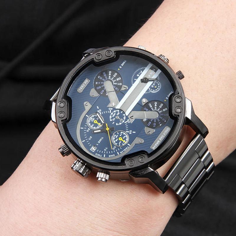Stainless Steel Chronograph Quartz Watch Elegant Men’s Luxury Timepiece