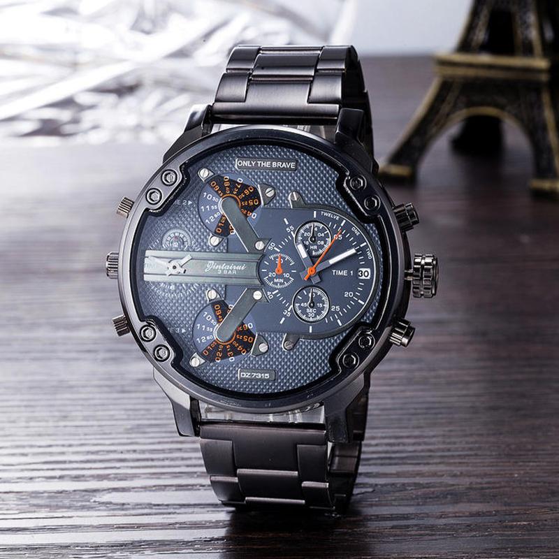 Stainless Steel Chronograph Quartz Watch Elegant Men’s Luxury Timepiece