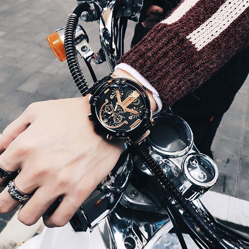 Stainless Steel Chronograph Quartz Watch Elegant Men’s Luxury Timepiece