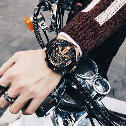 Stainless Steel Chronograph Quartz Watch Elegant Men’s Luxury Timepiece