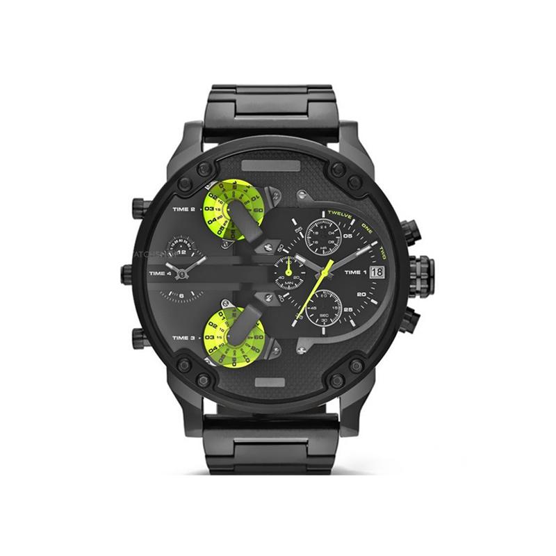 Stainless Steel Chronograph Quartz Watch Elegant Men’s Luxury Timepiece