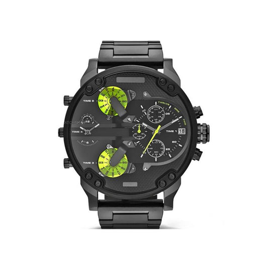 Edelstahl Chronograph Quarzuhr Elegante Herren Luxus-Armbanduhr