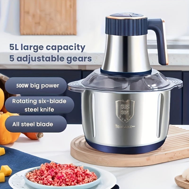 Stainless Steel Food Processor 5L Meat Grinder and Chopper