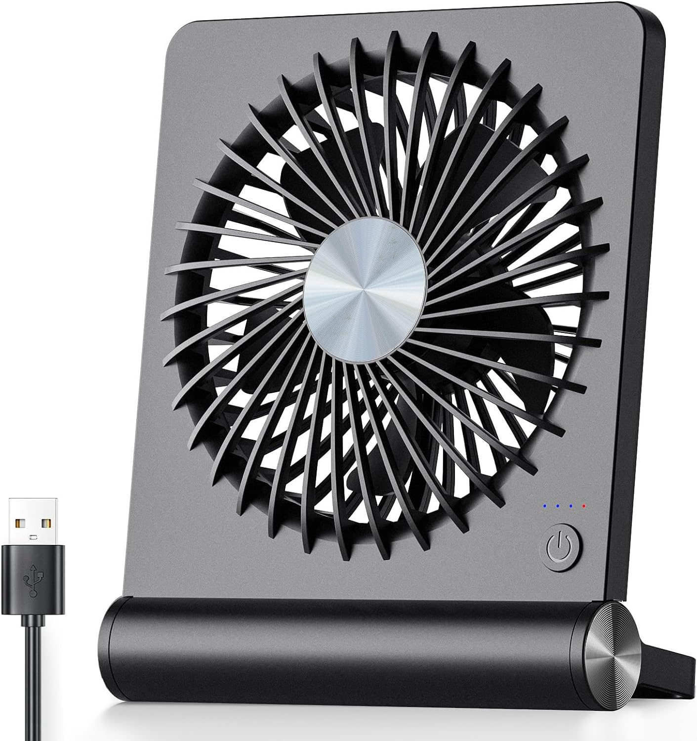 Starker Wind Ultra Stille Kompakt Bordventilator Kraftfuld Støjsvag USB Køleventilator