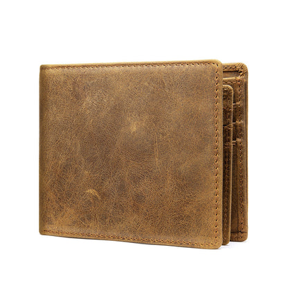 StitchCraft Mænds Læder RFID Bifold Tegnebog Slankt Design