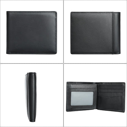 StitchCraft Mænds Læder RFID Bifold Tegnebog Slankt Design