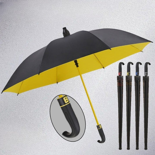 StormShield Winddichter Regenschirm mit Gebogenem Griff Robustes Design
