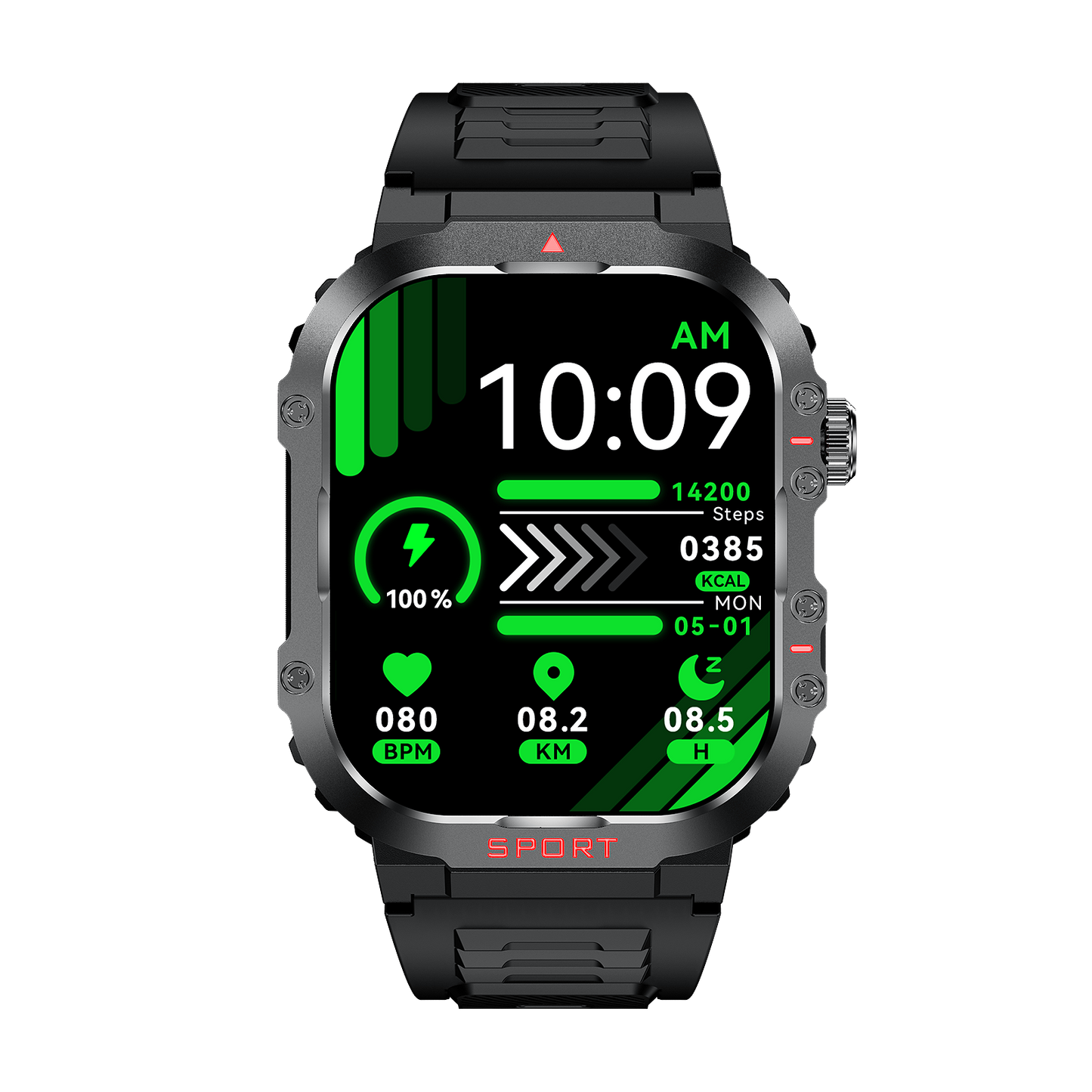 Sugar Pro 5 intelligente Gesundheitsuhr mit Fitness- und Herzfrequenzmonitor  